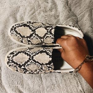 Snakeskin Slip-Ons